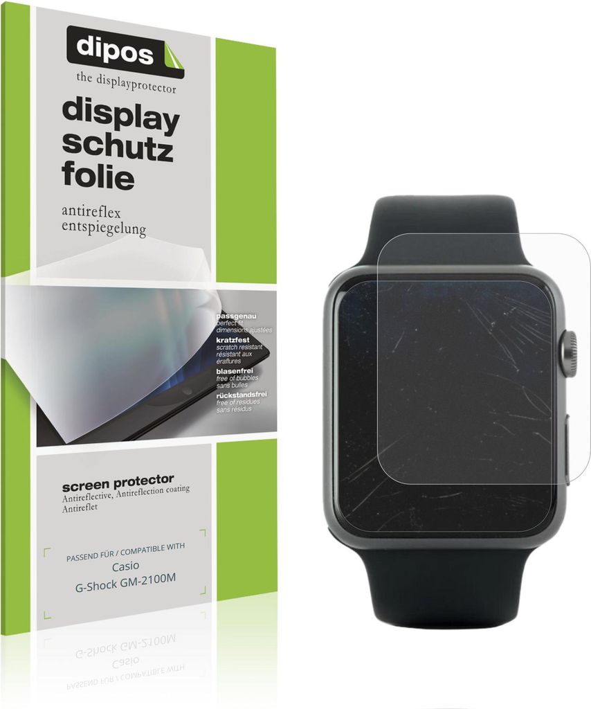 6x Schutzfolie für Casio G-Shock GM-2100M matt Displayschutzfolie Folie Display Schutz dipos
