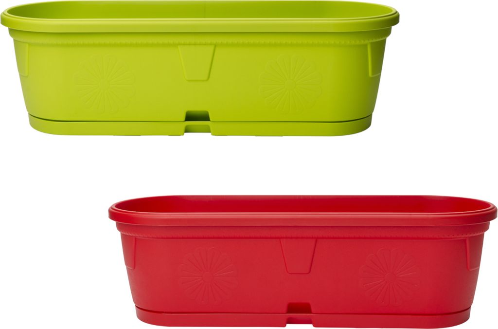 Gariella 2x Pflanzkübel Mit Untersetzer – Oval, Frostsicher, Terrakotta Für Balkon & Garten
