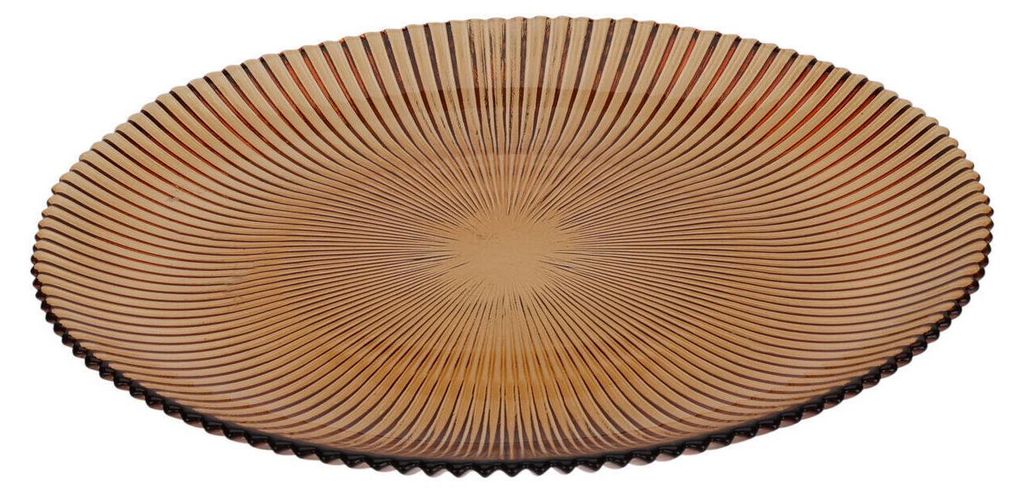 A single dessert plate shown from a slightly elevated angle.
