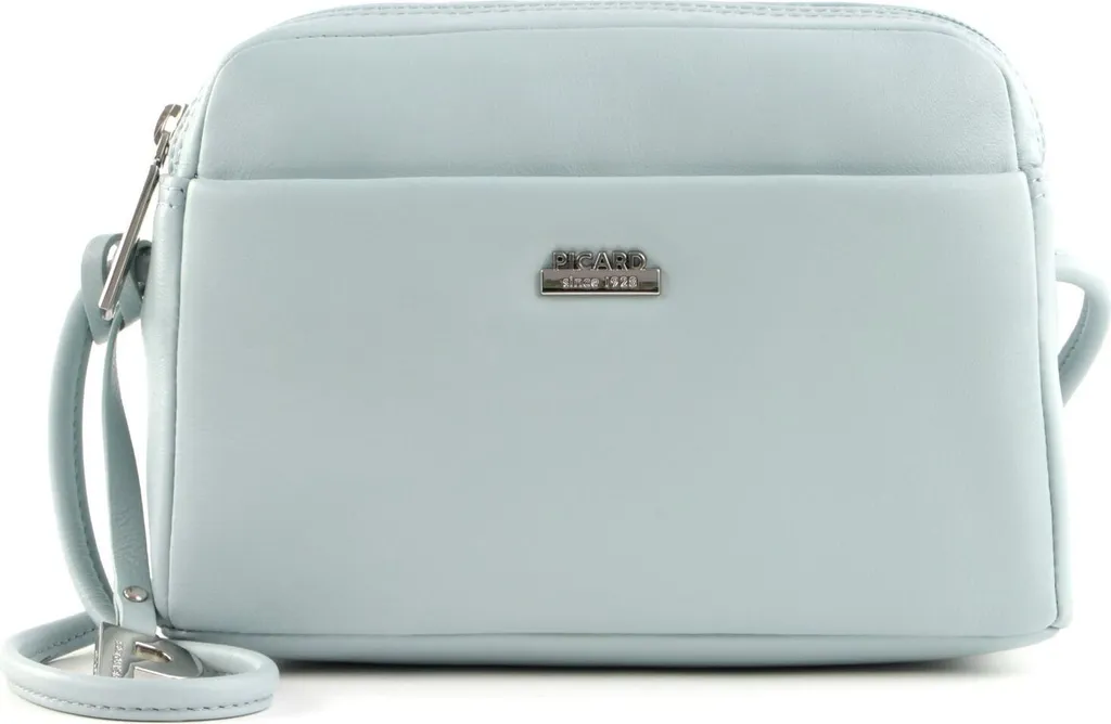 Petit sac à main bandoulière en cuir véritable bleu aqua pour femme chic