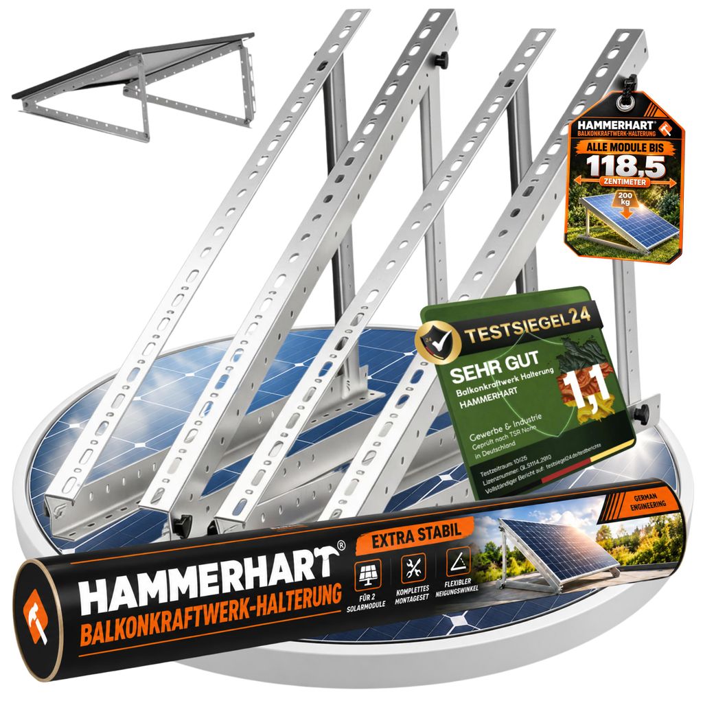 4x Balkonkraftwerk Halterung - 0% MwSt - Halterung für Produktbild 