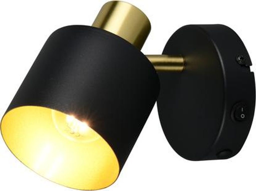Trio 868870180 Eva E14 Strahler Schwarz-Gold
