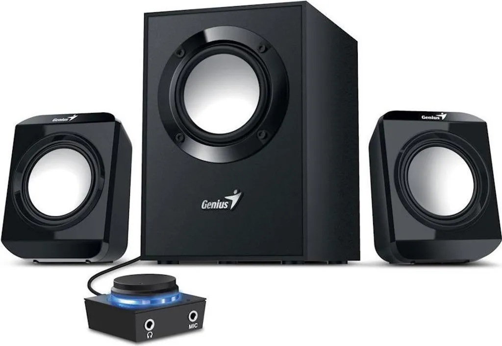 Genius SW-2.1 300 Ver II Système Enceintes PC Subwoofer Bois 10W