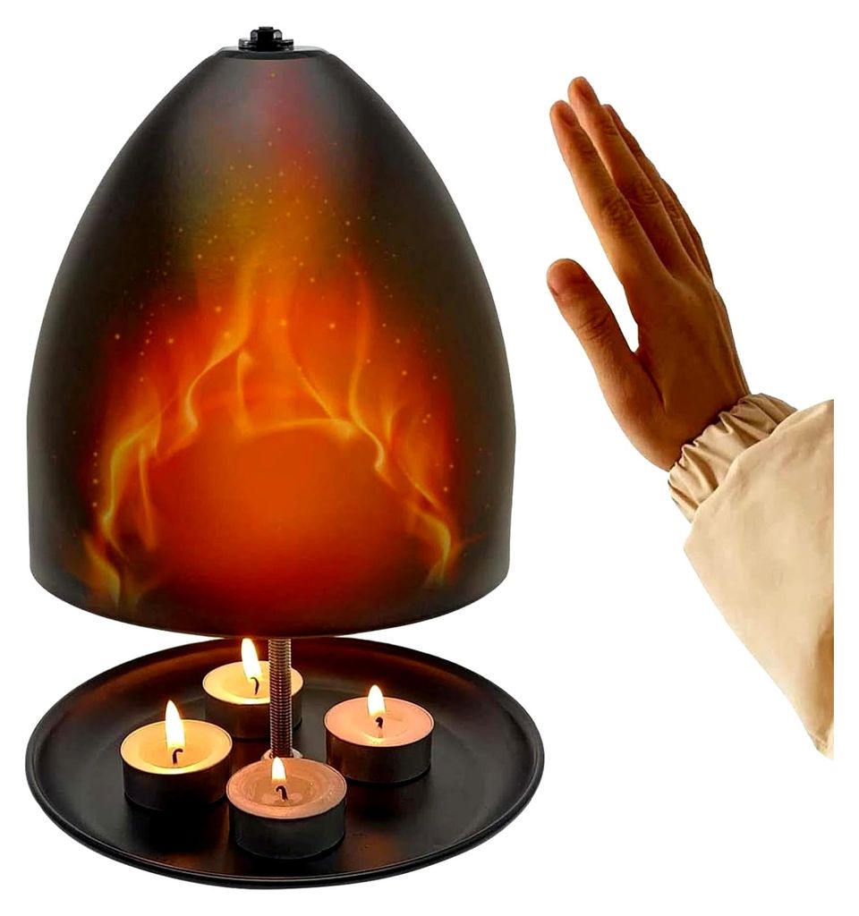 Teelichtofen Kerzenheizer aus Metall, Gemütlicher Teelichthalter und Kerzenheizhalter für Büros, Wohnzimmer und Schlafzimmer