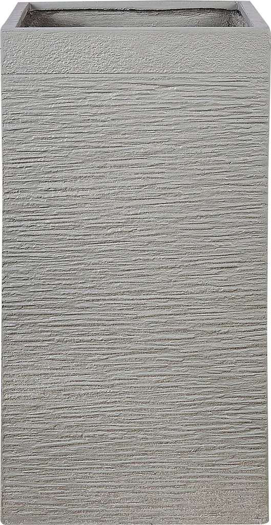 BELIANI Pot de jardin 40x40x77 cm gris clair résistant aux UV - Moderne