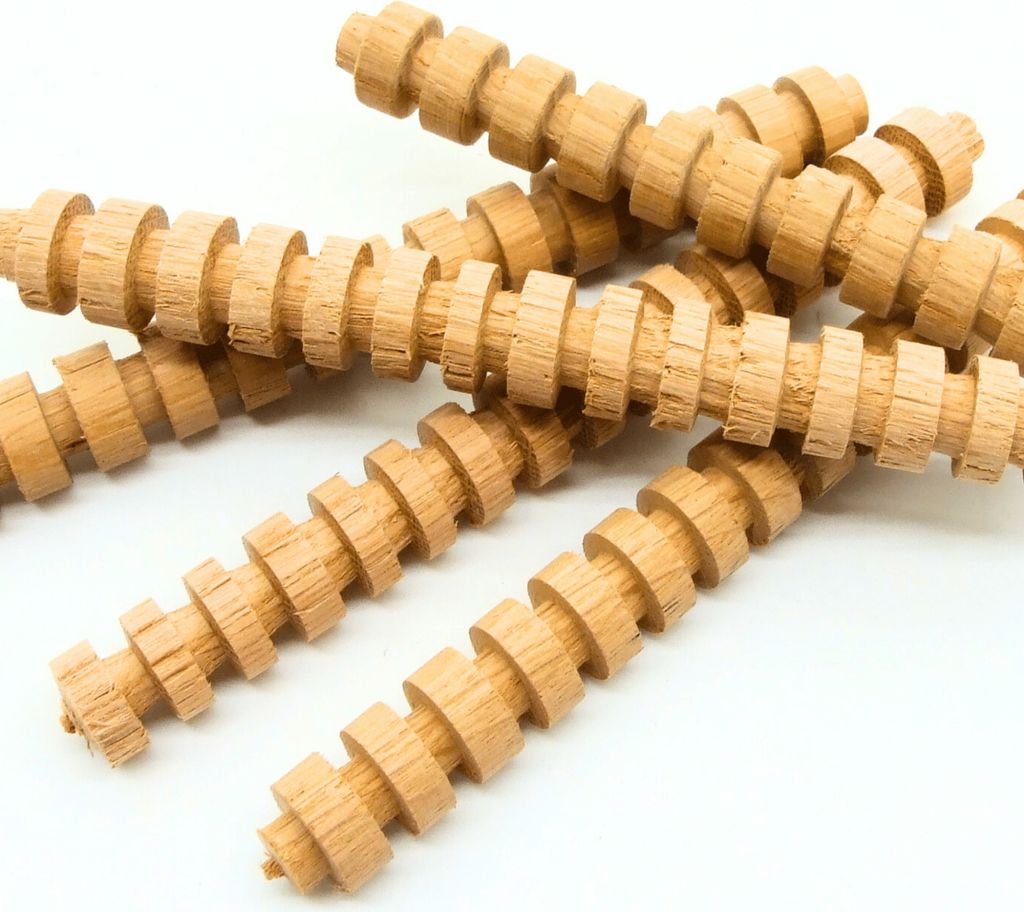 5 x Spirale aus Eichenfässern - Ungetoastet - Whiskey aus Irland, Holzspiralen, Eichen Infusion Flasche Spiral