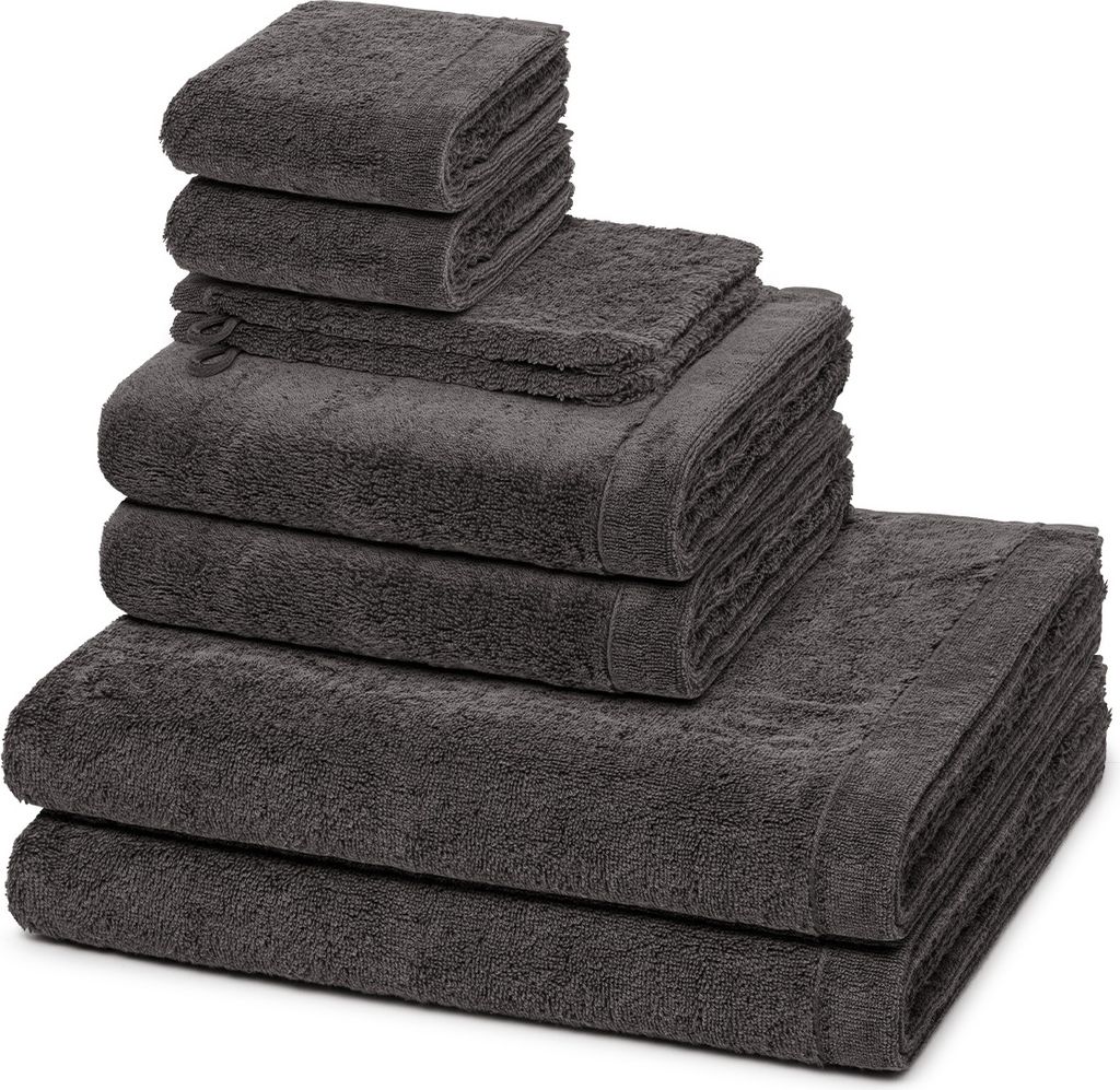 Cawö Lifestyle 2 X Wasch- 2 X Gäste- 2 X Dusch- 2 X Handtuch im Set Weich und extra flauschig, Voluminös, hautsympathisch und saugstark, Puristi...