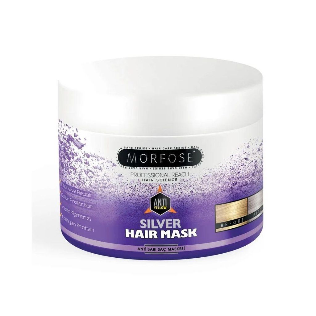 Morfose Silver Haarmaske 500 ml – Anti-Gelbstich Haarmaske Produktbild 