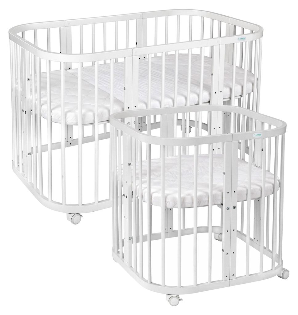 Waldin, lettino 7 in 1 con materasso, colore bianco Immagine del prodotto 