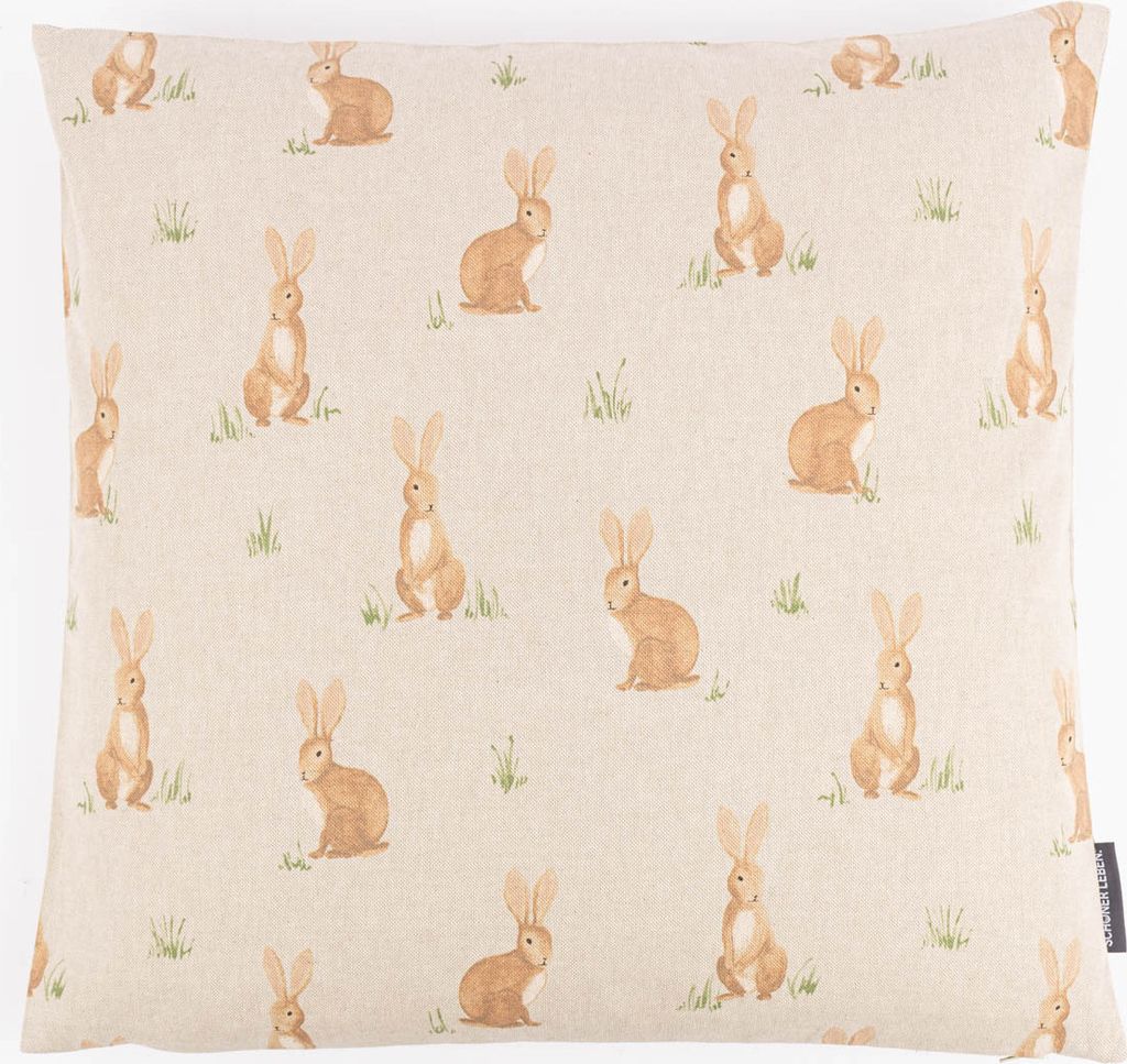 Kissenhülle Aquarell Woodland Rabbit in div. Größen von SCHÖNER LEBEN Größe 40x40cm (HxB) 40x40cm (HxB) Größe