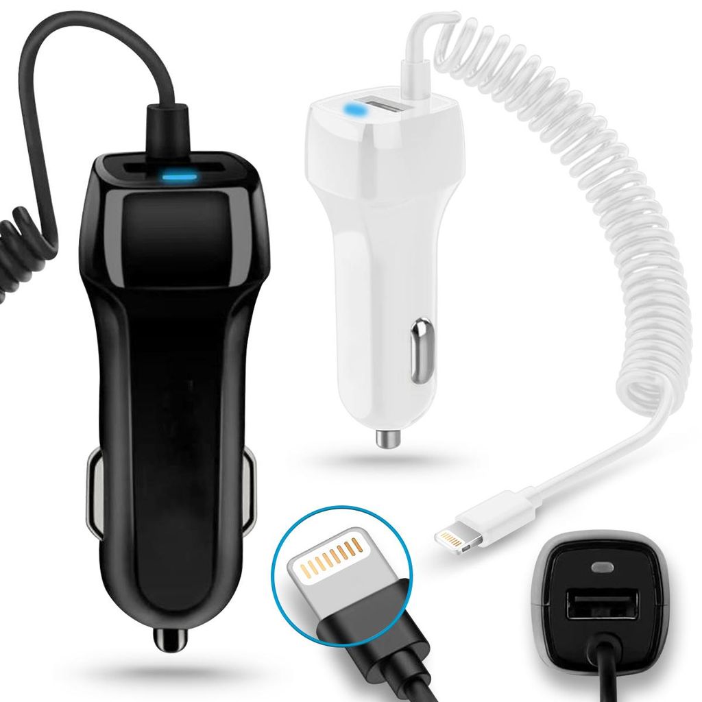 KFZ Ladegerät für Apple iPhone 8 7 6s Plus Ladekabel Kabel Produktbild 