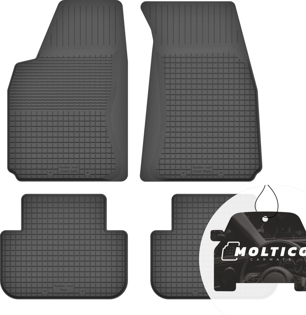Gummimatten mit Rand Auto Fußmatten Gummi Automatten Passgenau 4-teilig Set - passend für Daewoo Lanos 1997-2002