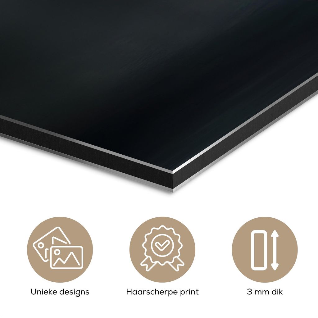 MuchoWow Wanddekoration Metall Metallbild Wandkunst 30x40 cm Blumenstrauß - Tulpen - Vase - Rot MuchoWow Aluminium Gemälde - Bilder