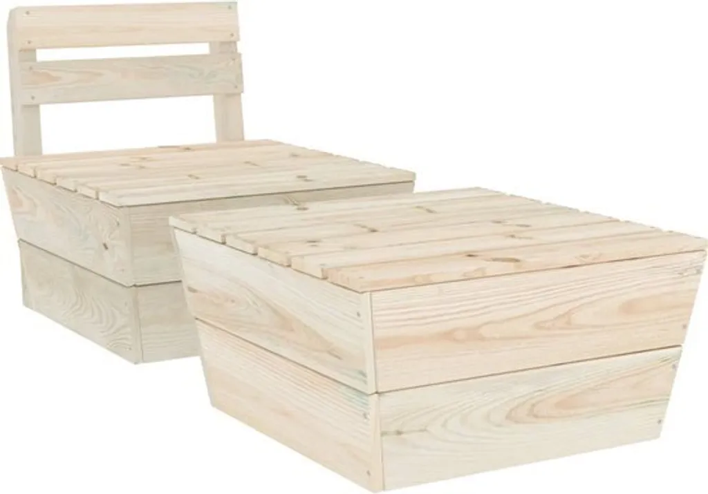 Divano pallet modulare sezione angolare Legno di abete impregnato - 9