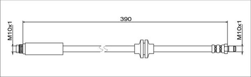 METZGER 4111627 Bremsschlauch Vorne Links Vorne Rechts für CHEVROLET AVEO Schrägheck (T300) AVEO Stufenheck (T300)