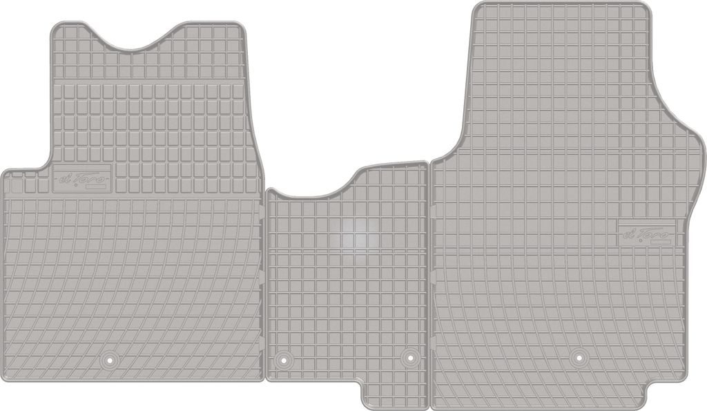 Gummi-Fußmatten für Nissan NV300 2016- – Lieferung, Set 3, Befestigung