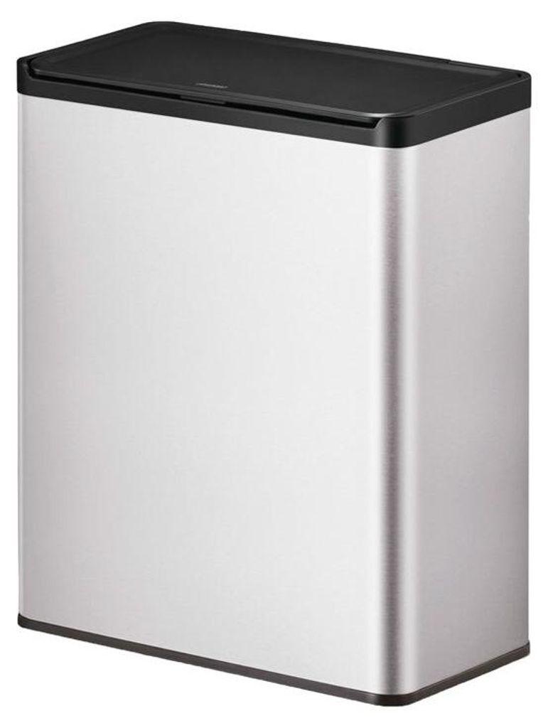 EKO - Essential Touch Recycler Abfalleimer 20+20 Liter - Stainless steel Polypropylene - Matt Edelstahl, Schwarz