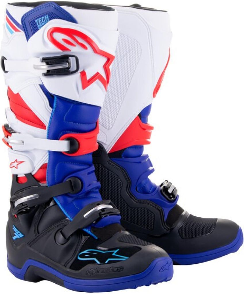 boty TECH 7, ALPINESTARS (černá/tmavě modrá/červená/bílá, Zdjęcie produktu 