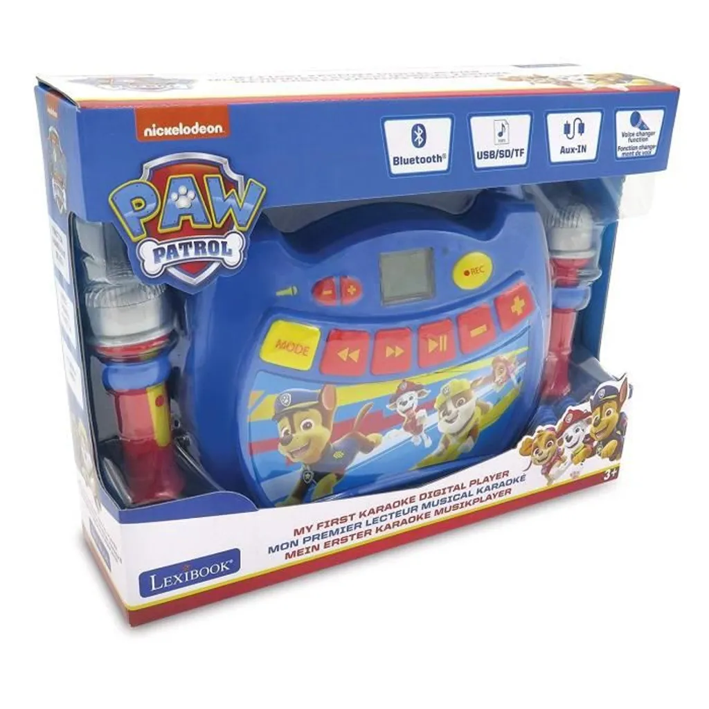 Lexibook MP300PAZ Lecteur Musique Karaoké Bluetooth Paw Patrol Pat'Patrouille