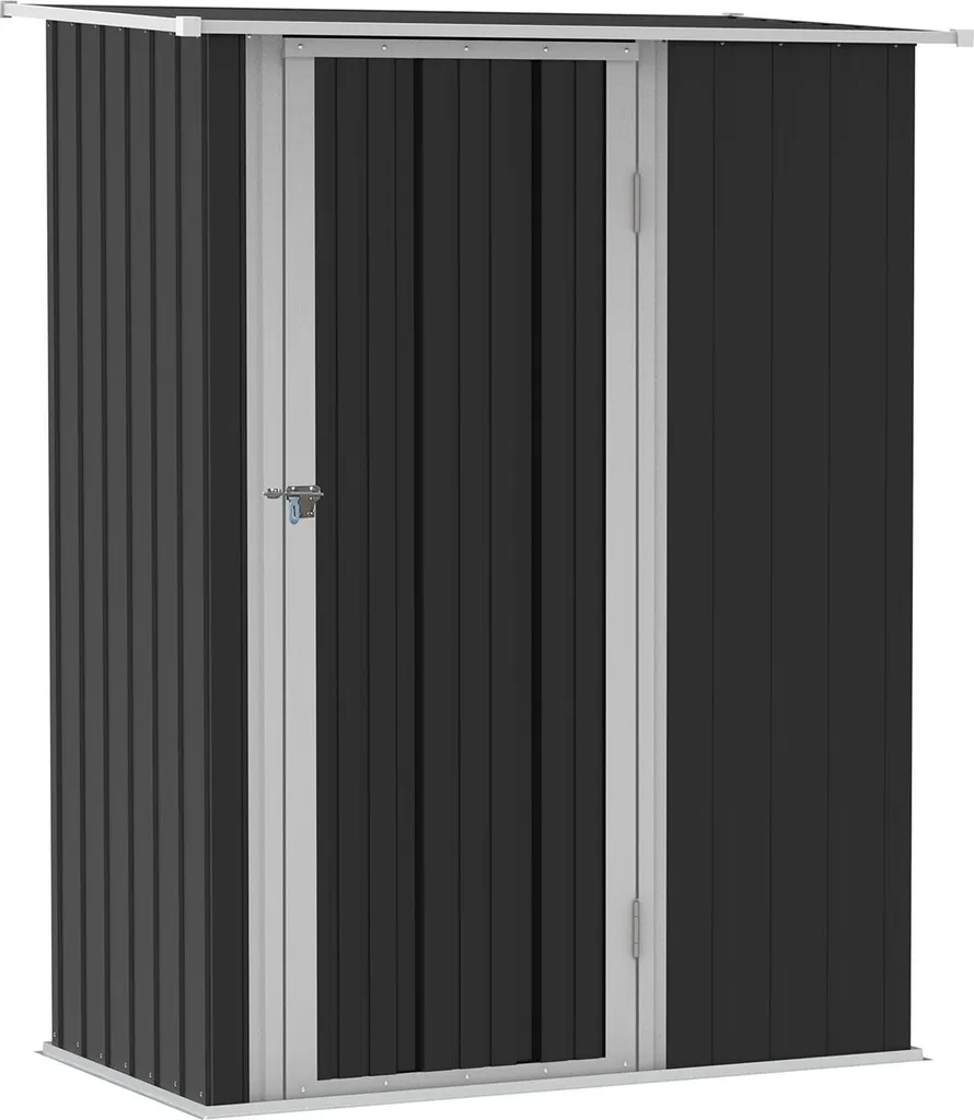 Armoire de jardin extérieure en métal gris anthracite 142x84x189 cm