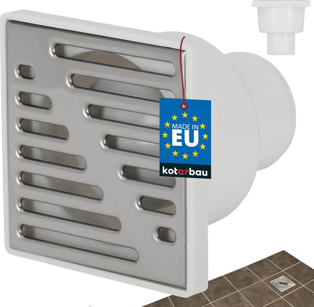KOTARBAU® podlahový odtok 50 mm odtoková mriežka 100 x 100 Obrázok produktu 