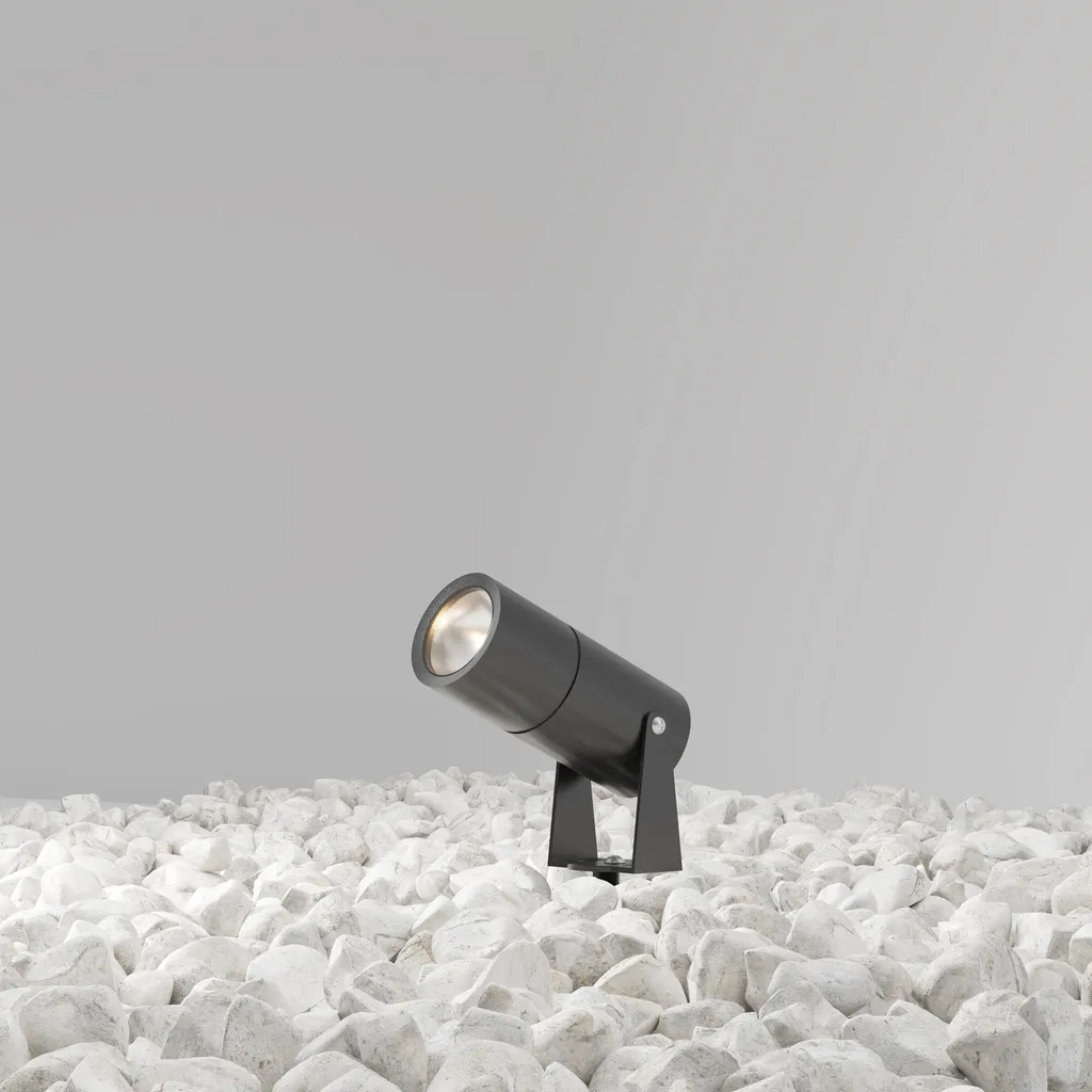 Luminaire de sol extérieur encastrable LED 5W graphite martelé Bern