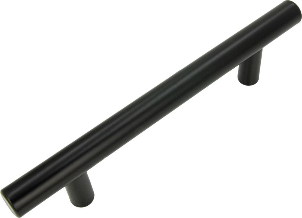 Eleganter schwarzer Möbelgriff Reling 96 mm aus Edelstahl Produktbild 
