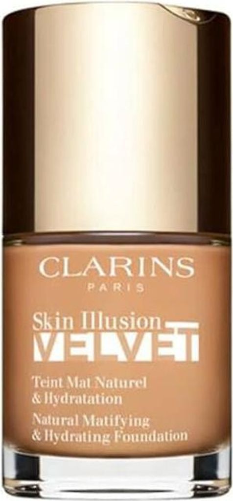 Clarins, Skin Illusion Velvet, Natural Ingredients, Matte Finish, Liquid Foundation, 30 ml