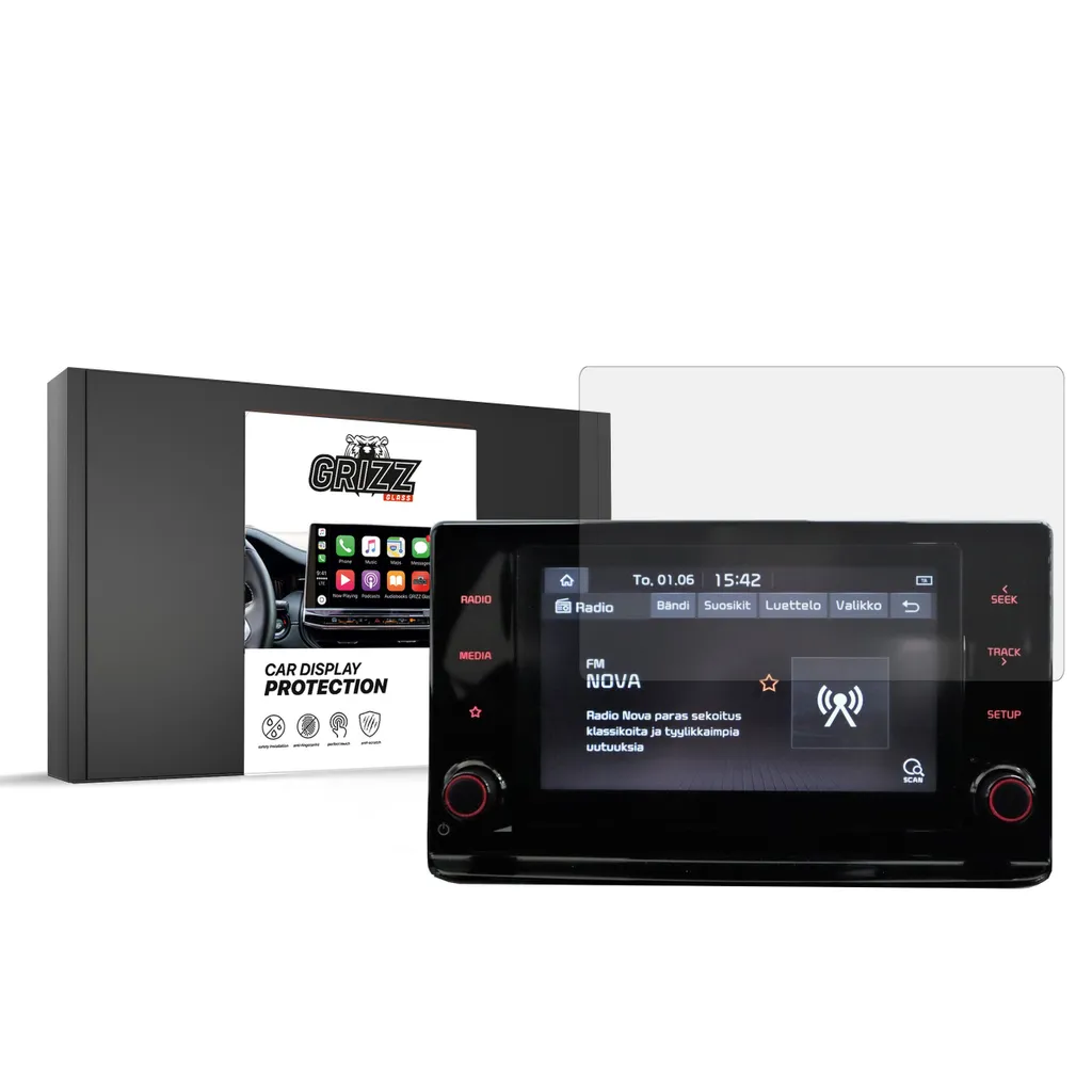 Pellicola Kia Ceed 8 Pollici GrizzGlass CarDisplay Opaca 2018-2024