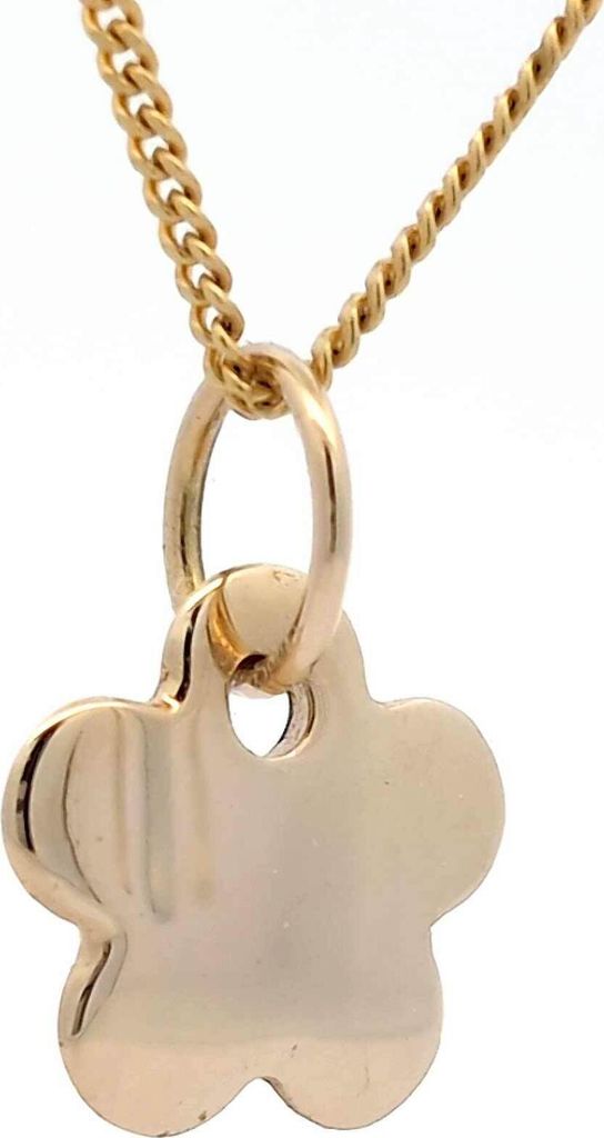 Anhänger Blume 585 Gold mit Goldkette 1,1 mm 585 Gold 50 cm Produktbild 