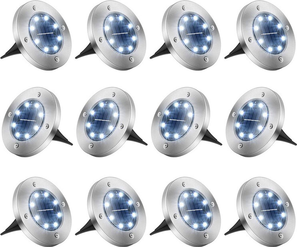 12 PCS Solar Ground Lights Outdoor wasserdichte LED Bodenleuchten für Patio Lawn Yard Landscape Pathway Walkway
