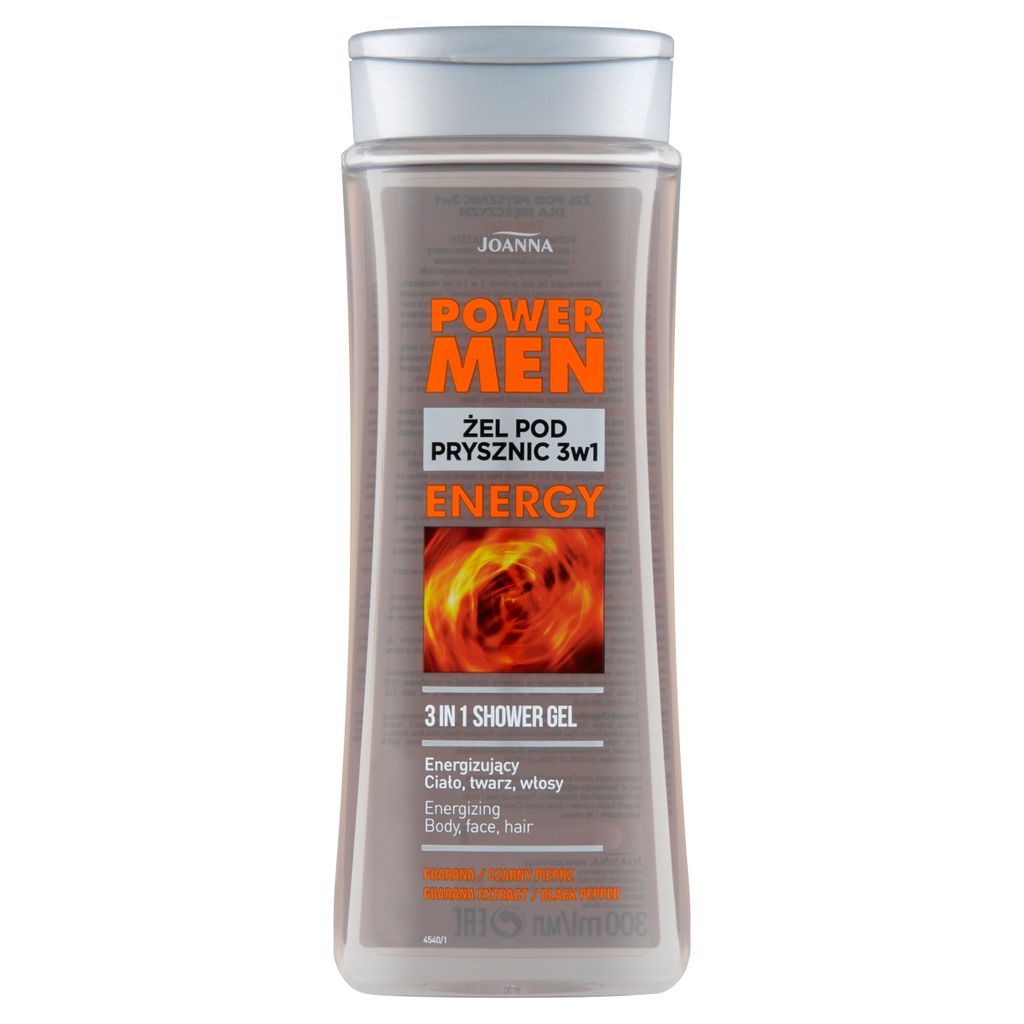 JOANNA Power Men Energizing Shower Gel For Men Black Pepper & Guarana 300ml