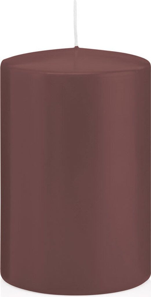 Stumpenkerzen in RAL-Qualität Taupe Ø 98 x 200 mm, 6 Stück