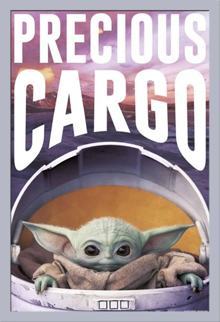 Idee Regalo Star Wars: Poster Mandalorian Precious Cargo Incorniciato