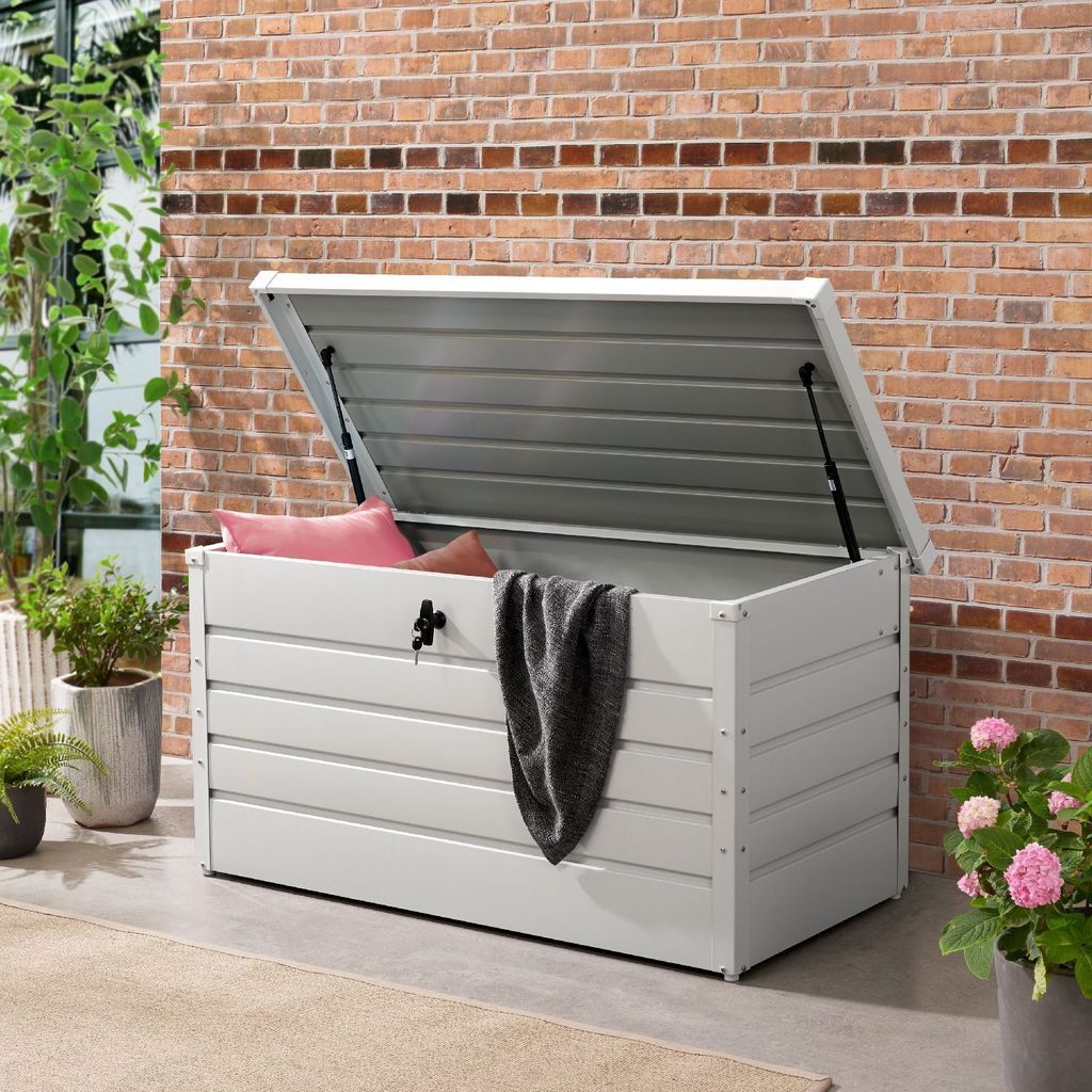 Olsen & Smith Große Metall-Aufbewahrungsbox Für Den Außenbereich, 400 L