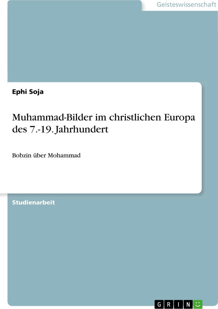 Muhammad-Bilder im christlichen Europa des 7.-19. Jahrhundert