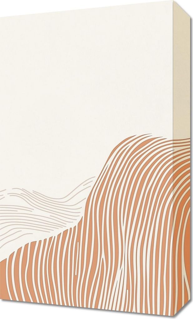 Bild 30x50cm Wellenförmig Minimalistisch, Innenräume Skandinavischer Stil, Boho