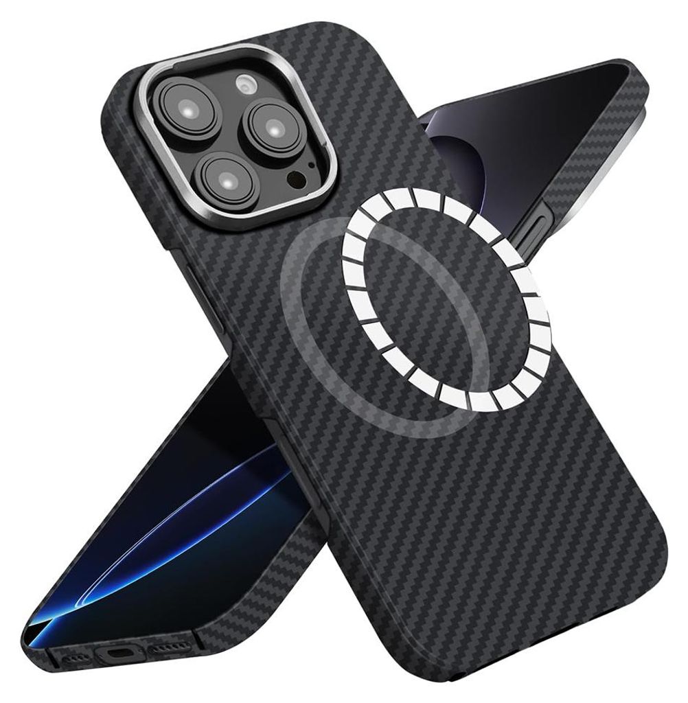 Techsuit - Aramid Fiber MagSafe ochranný obal na iPhone 16 Pro Max - čierne