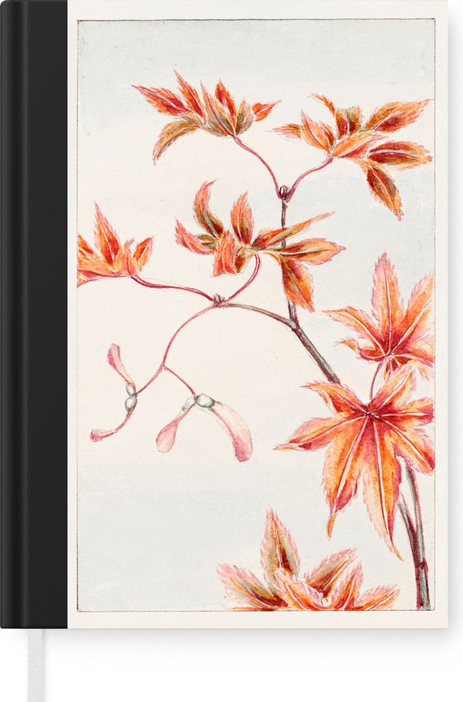 MuchoWow Notizbuch Tagebuch Haushaltsbuch Notebook A5 Japanischer Ahorn - Blätter - Herbst - Notizblock - Notizheft - Notebook - Schreibblock - ...