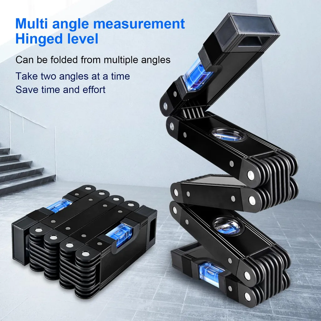 Niveau à bulle flexible multi-angle en aluminium pour espaces difficiles - 17