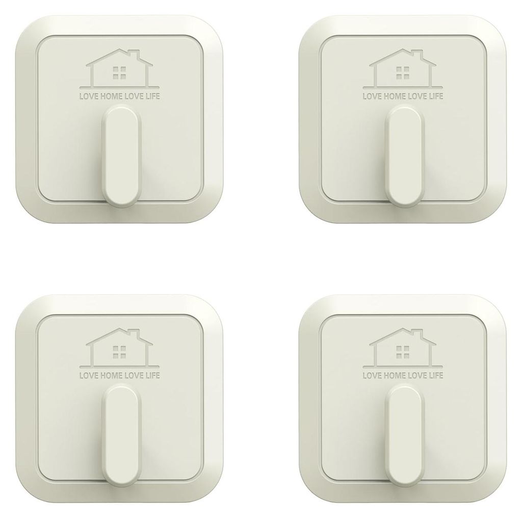Selbstklebende Haken, langlebig, 4 Stück, selbstklebende Türhaken, Kleiderhaken, rostfrei, wasserfest, selbstklebende Haken für Küche, Bad, Bü...