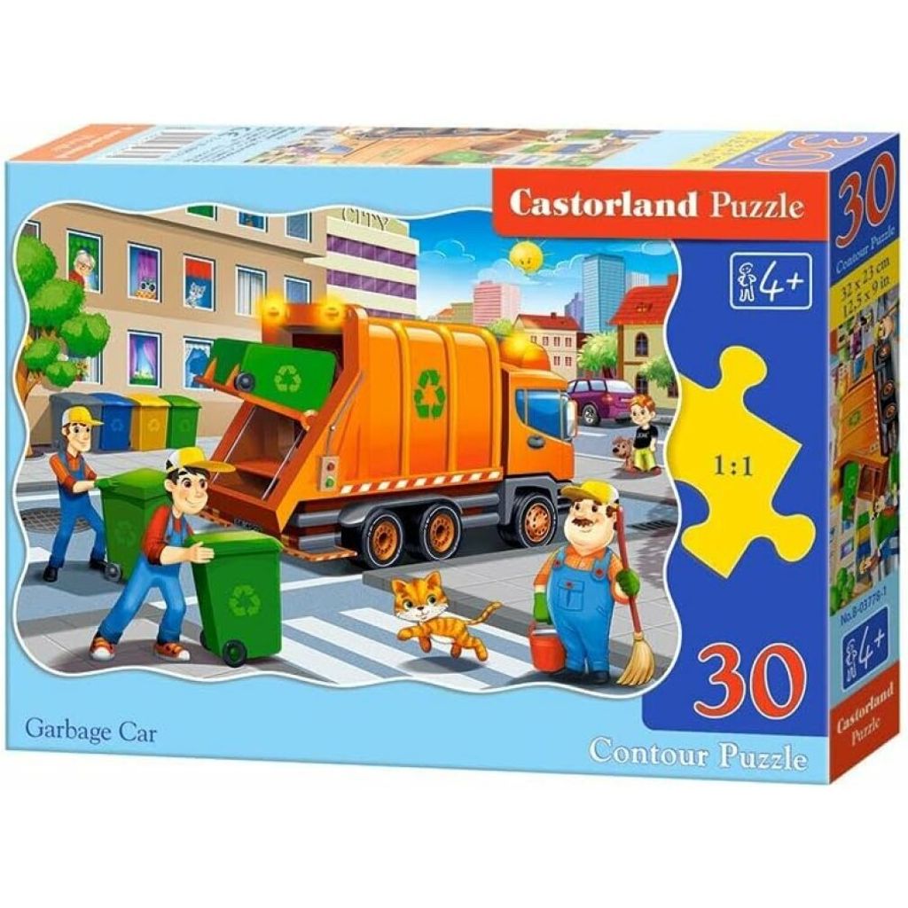 CASTORLAND Puzzle 30 Teile - Müllwagen Produktbild 