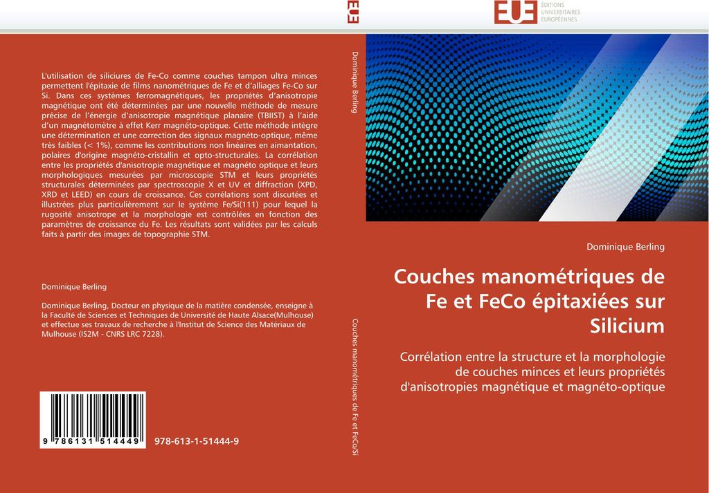 Couches manométriques de Fe et FeCo épitaxiées sur Silicium