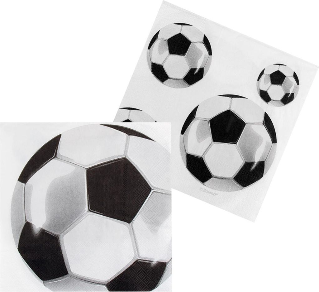 20 Fußball Servietten 33 x 33 cm Fußballparty Deko