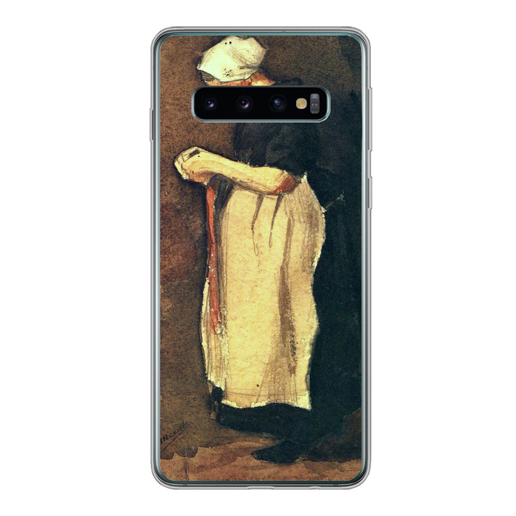 MuchoWow Handyhülle Schutzhülle Hülle für Samsung Galaxy S10 Die Scheveningerin - Vincent van Gogh Silikon Softcase Handy Hülle - Handytasche