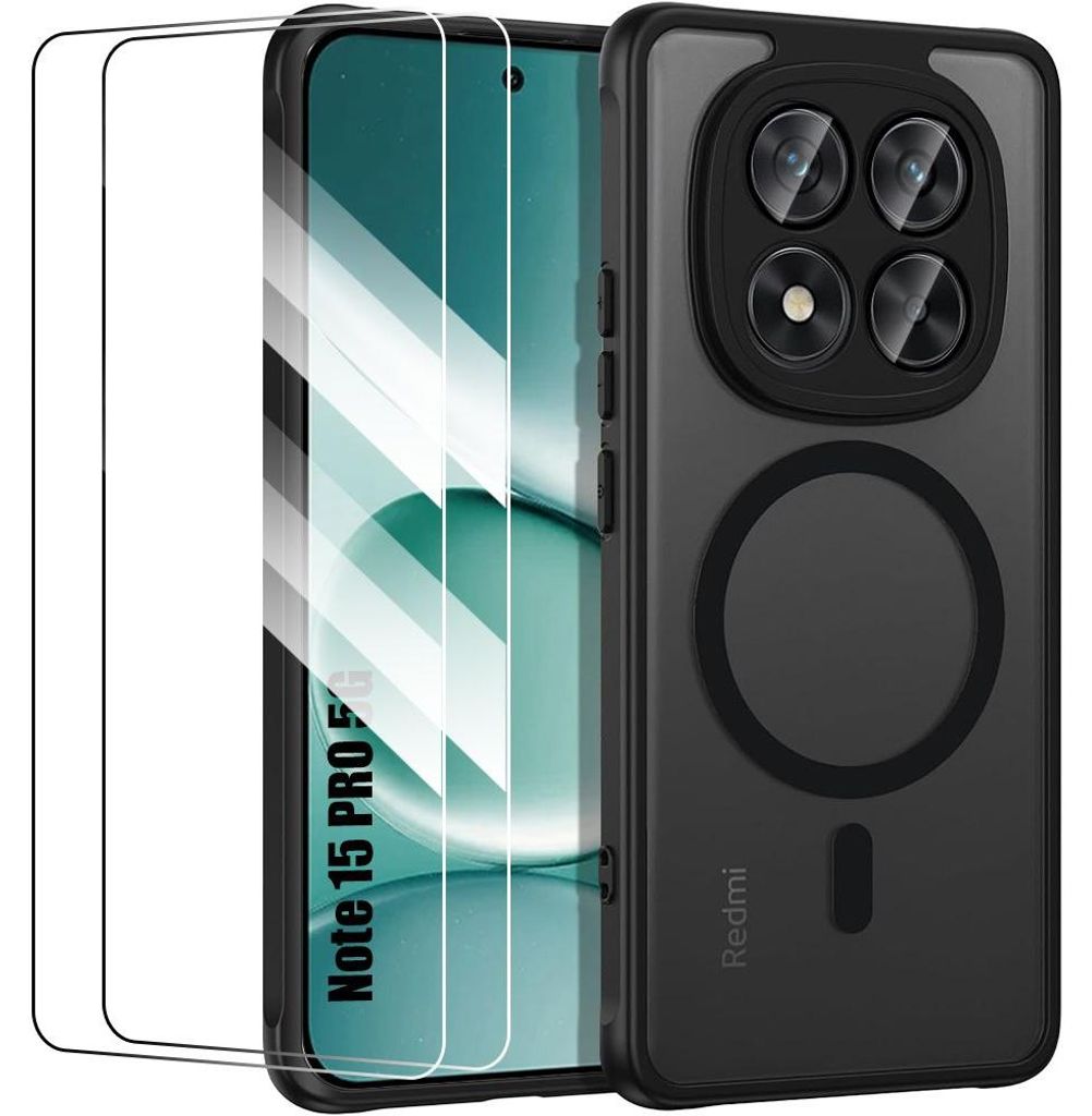 Coque + 2 Verres Trempés pour Xiaomi Redmi Note 15 Pro 5G, Image du produit 