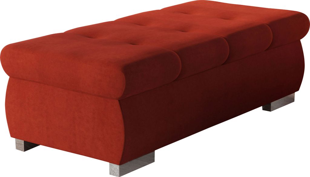MIRJAN24 Polsterhocker Orkan Groß, Moderne Sitzhocker vom Hersteller, Holzkonstruktion, 120x60x39 cm (Farbe: Uttario Velvet 2964)