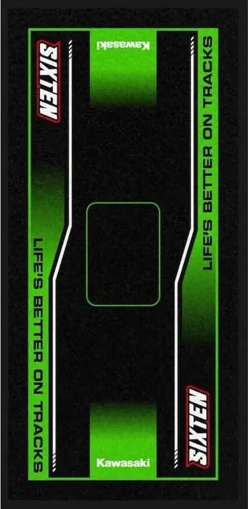 Tappeto Moto Design Green Marker 95x200 - Eccellenza per Box e Showroom