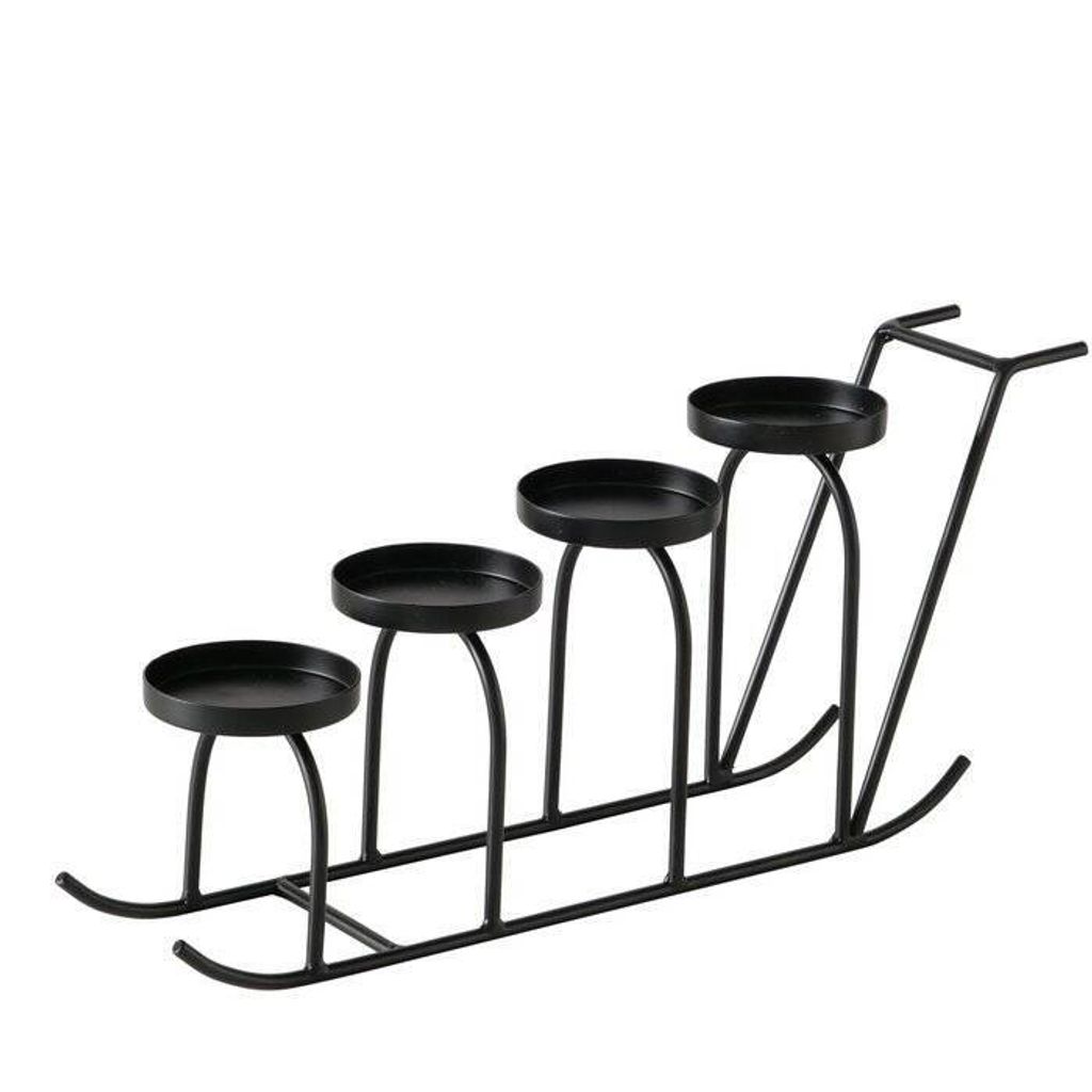 Kerzenhalter aus Metall in Form eines Schlittens SLIDO