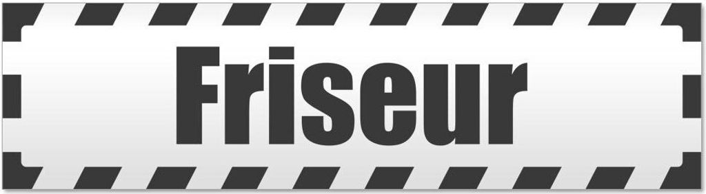 Kiwistar - Autoaufkleber - Dunkelgrau - 60 x 16 cm - Friseur gestreift - Hinweis Aufkleber Sticker für Auto, Kfz, Fahrrad, PKW, LKW